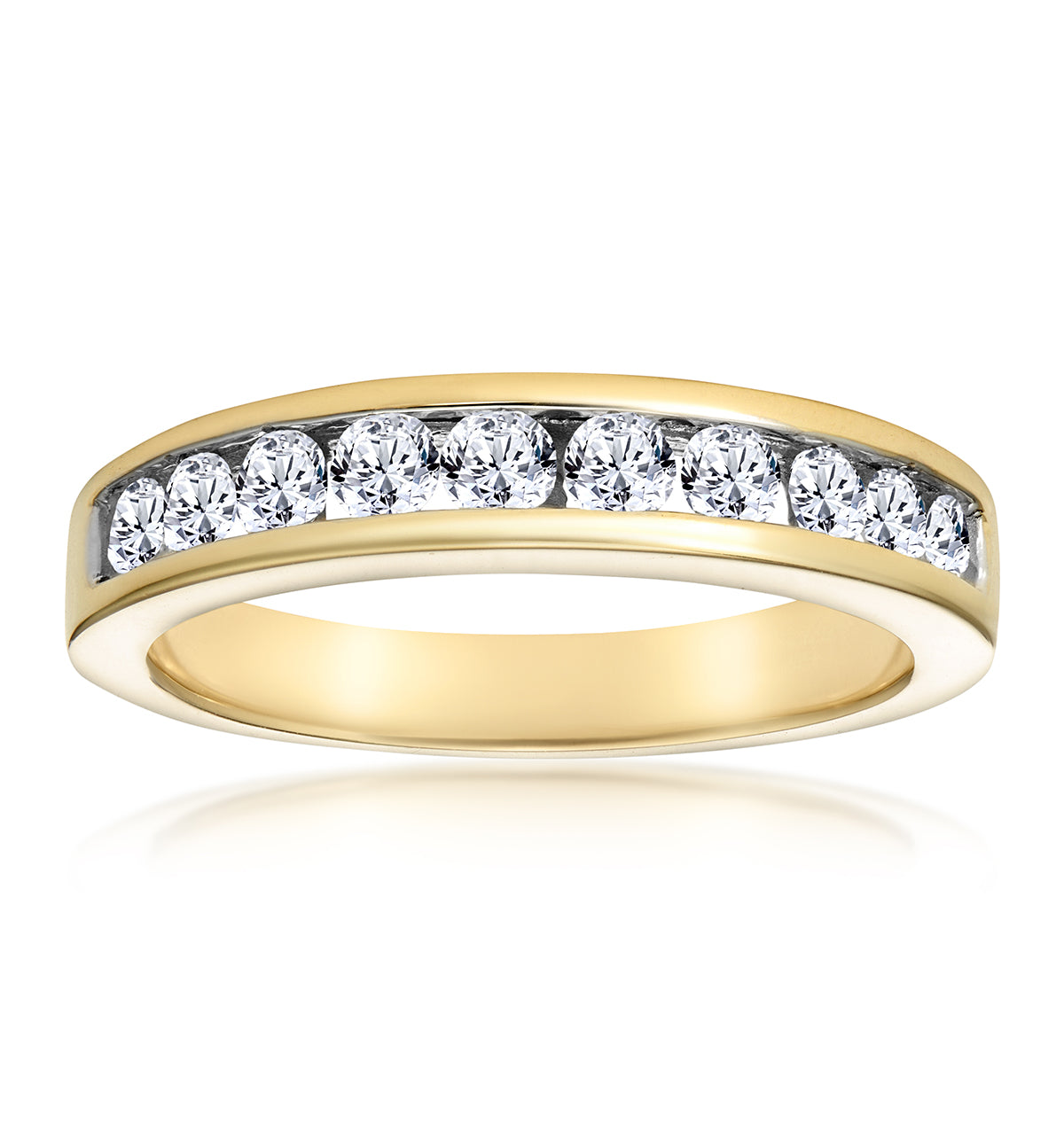 Rae 18K Gold Diamond Half Band Eternity Ring 0.50CT H/SI