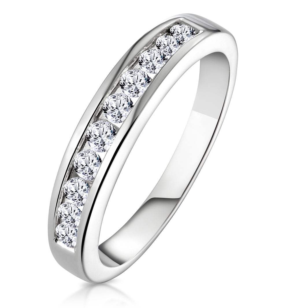 Rae 0.50CT Diamond Half Eternity Ring 9K White Gold