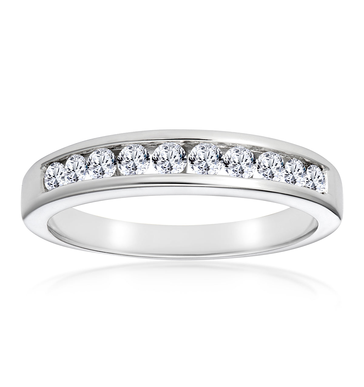Rae Platinum Lab Diamond Half Band Eternity Ring 0.50CT G/VS
