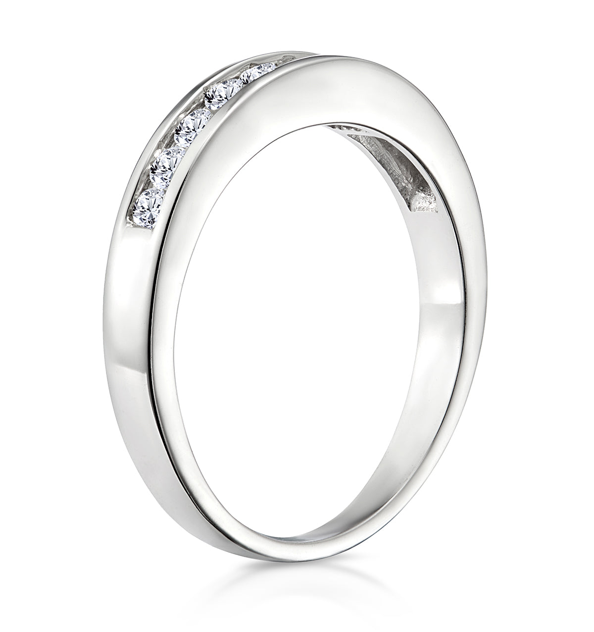 Rae 0.50CT Lab Diamond Half Eternity Ring 9K White Gold