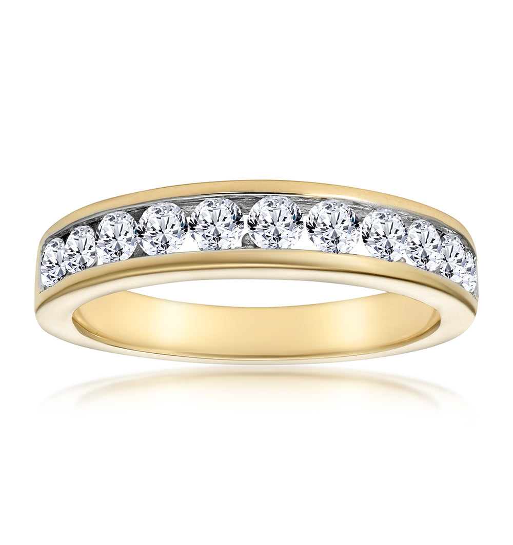 Rae Half Eternity Ring Lab Diamond 0.75CT in 9K Yellow Gold
