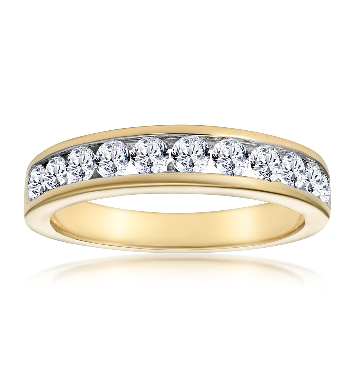 Rae Half Eternity Ring Lab Diamond 0.75CT in 9K Yellow Gold