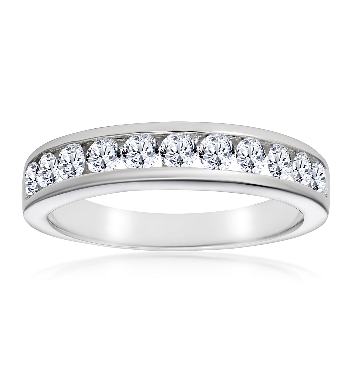 Rae Half Eternity Ring 0.75CT Lab Diamond 9K White Gold