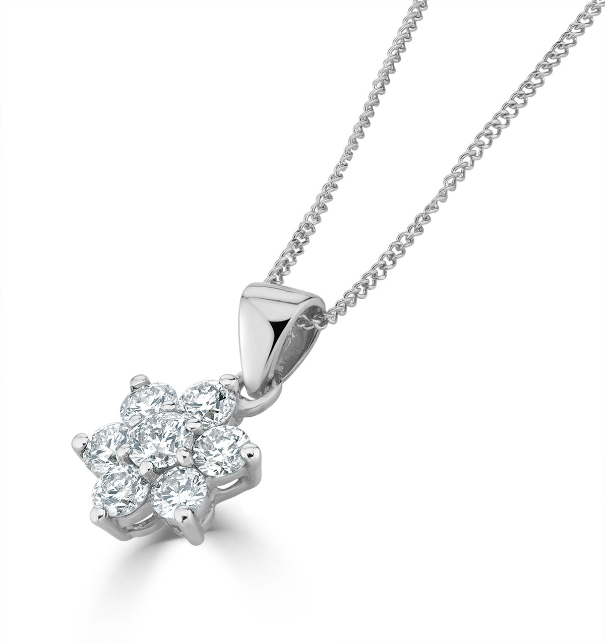 0.50ct H/si Diamond and Platinum Pendant Necklace - FR27-72JUS