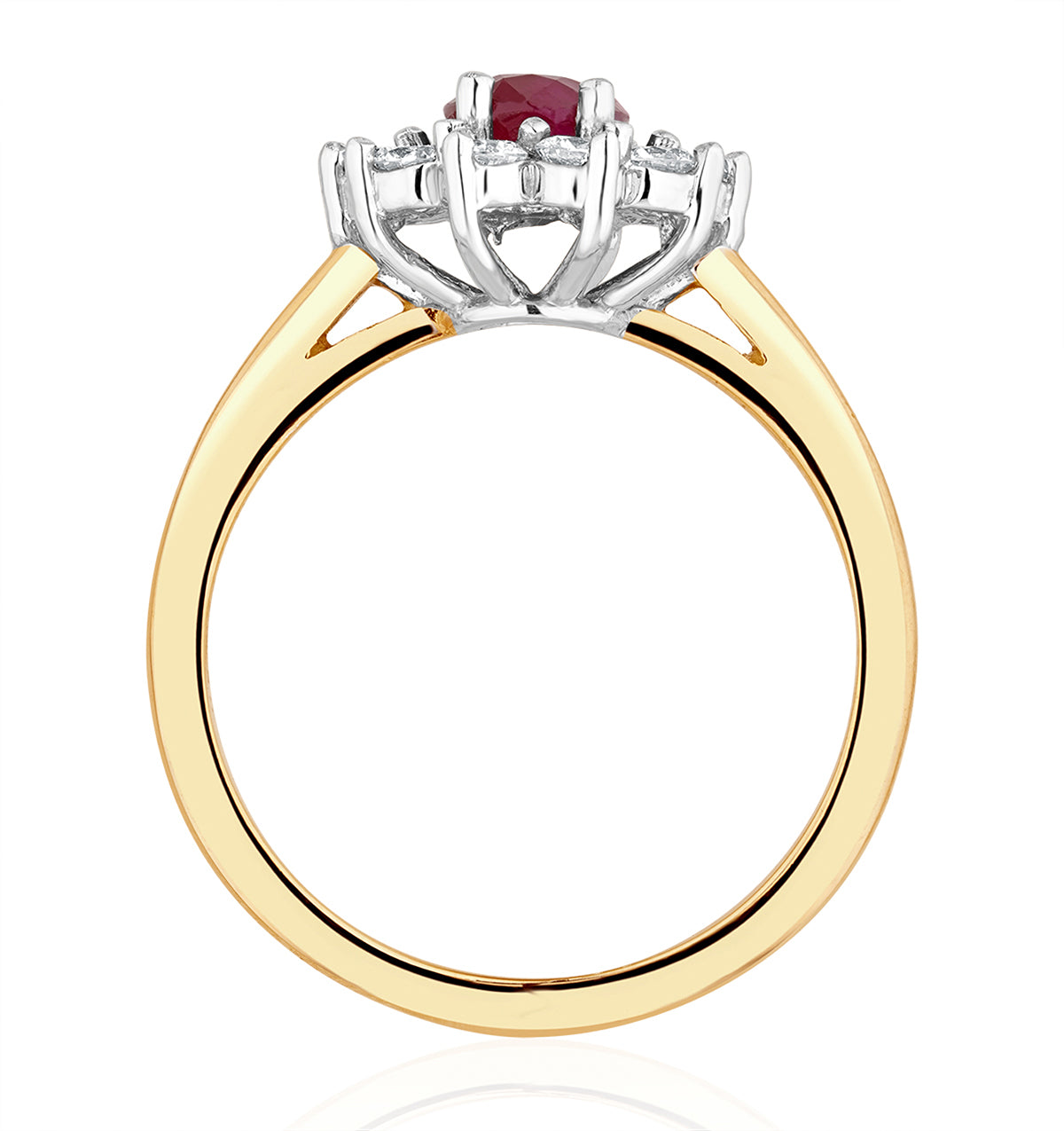 Ruby 1.15ct And Diamond 0.50ct 18K Gold Ring FET25-T