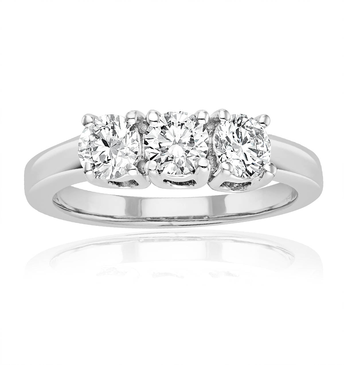 Chloe 3 Stone Trilogy Lab Diamond Ring 1.00CT G/Vs in Platinum