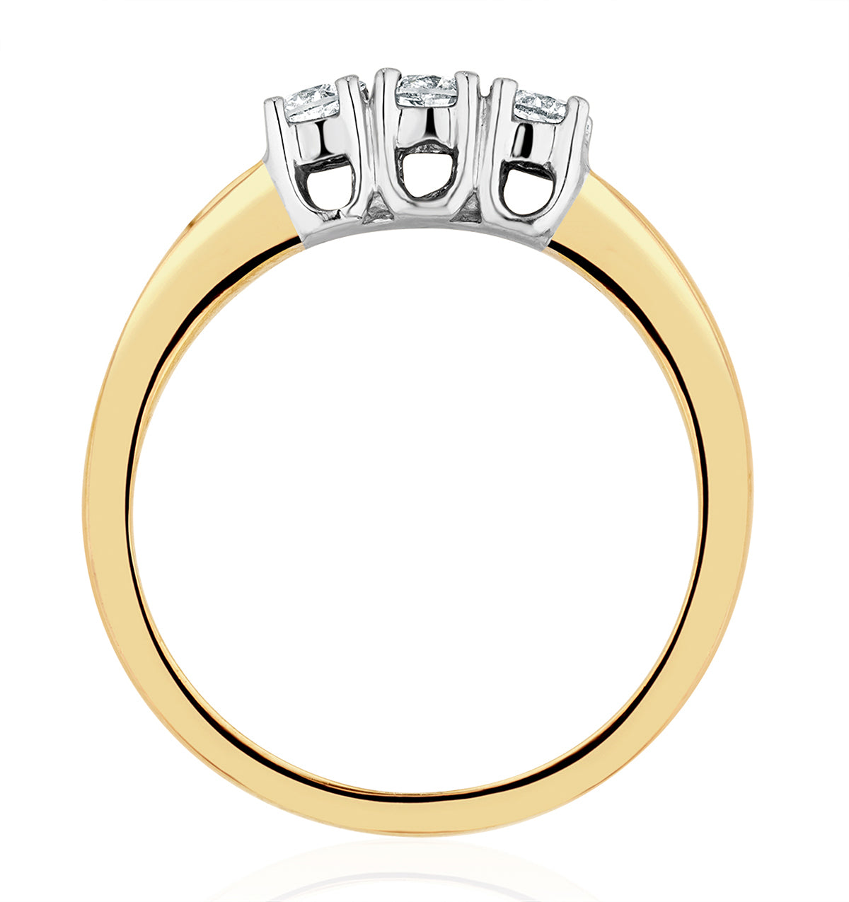 Chloe 18K Gold 3 Stone Diamond Ring 0.30CT G/VS