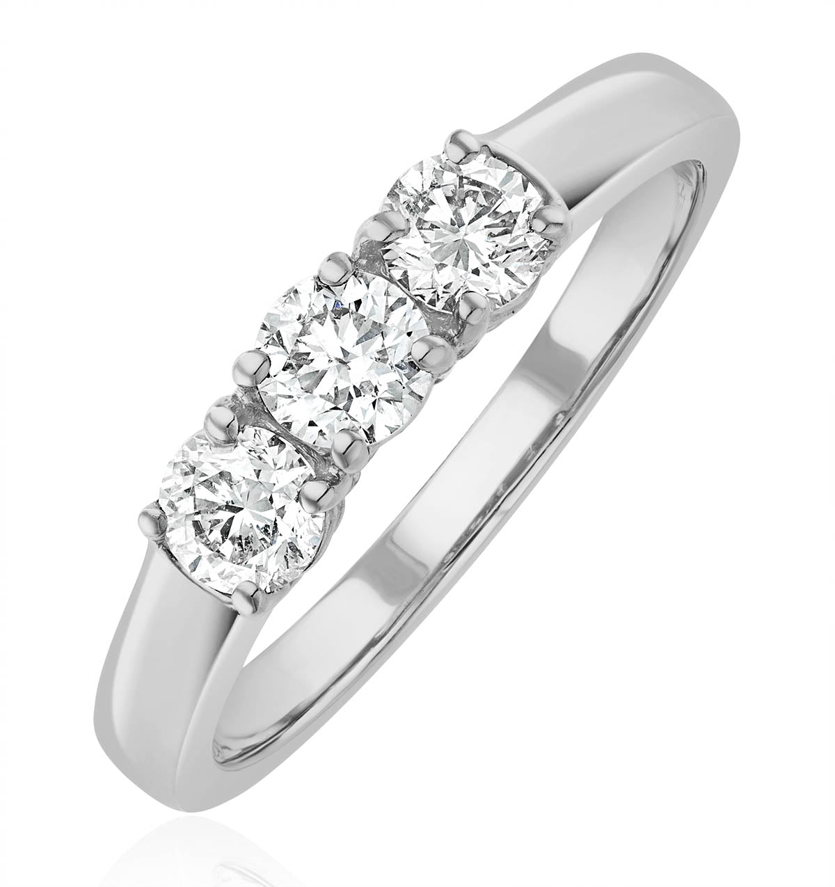 Chloe 3 Stone Trilogy Lab Diamond Ring 0.75CT H/Si in Platinum