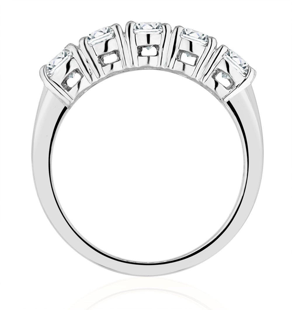 Chloe Platinum 5 Stone Diamond Eternity Ring 1.00CT G/VS