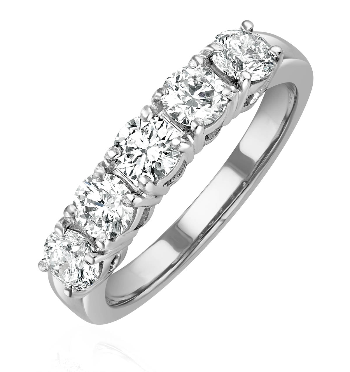 Chloe 18K White Gold 5 Stone Diamond Eternity Ring 1.50CT G/VS