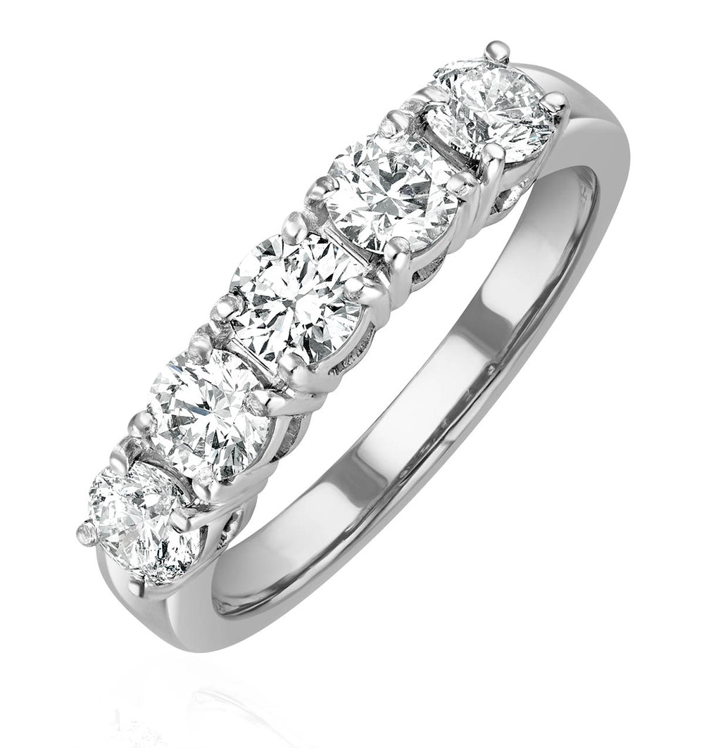 Chloe Platinum 5 Stone Diamond Eternity Ring 1.00CT G/VS