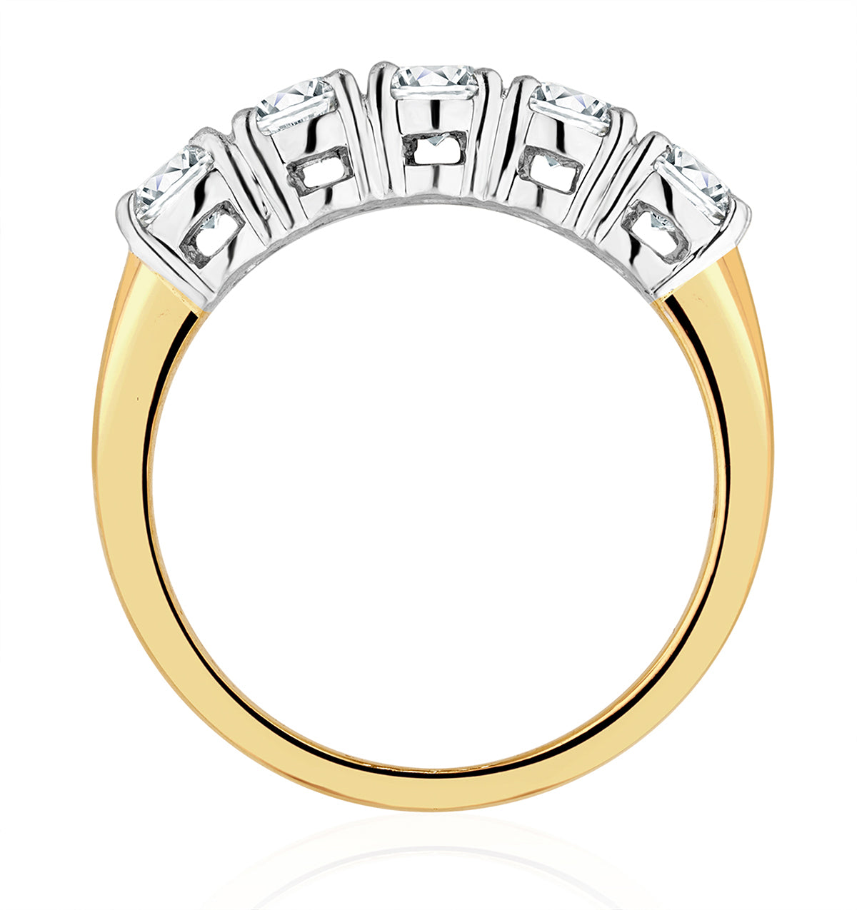 Chloe 18K Gold 5 Stone Lab Diamond Eternity Ring 1.00CT G/VS