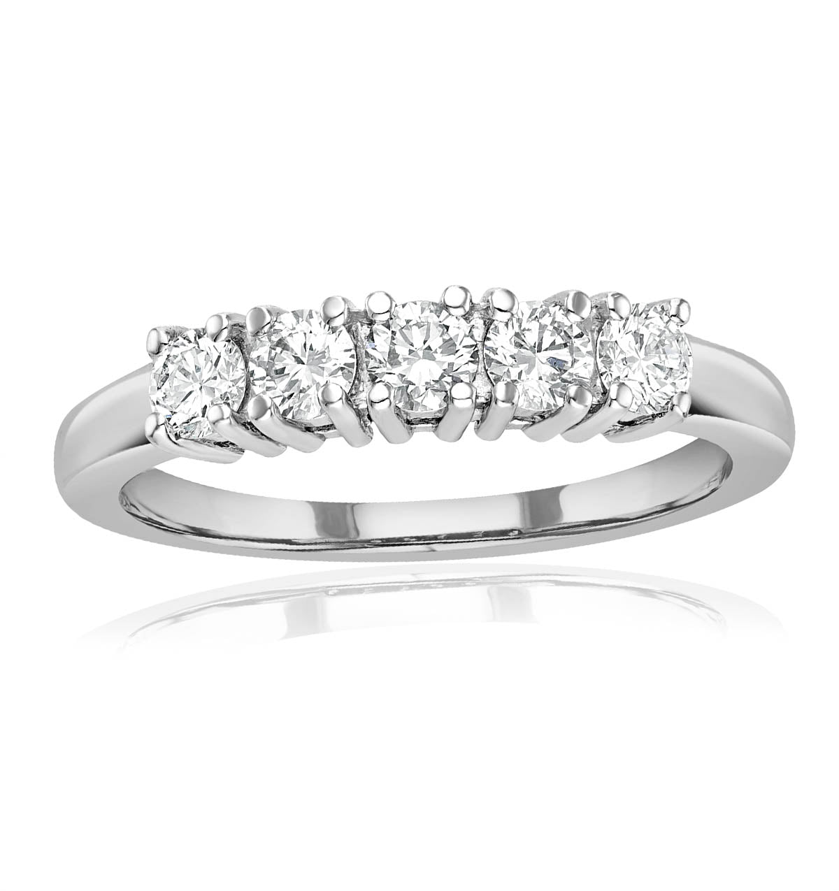 Chloe 18K White Gold 5 Stone Diamond Eternity Ring 0.50CT H/SI