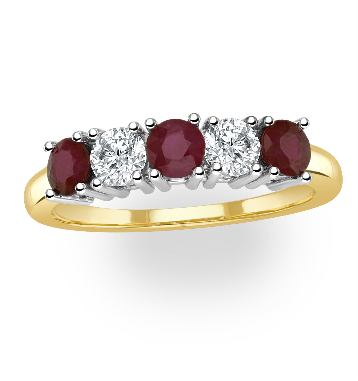 Ruby 0.75CT and Diamond Ring 0.40CT 18K Gold FT26