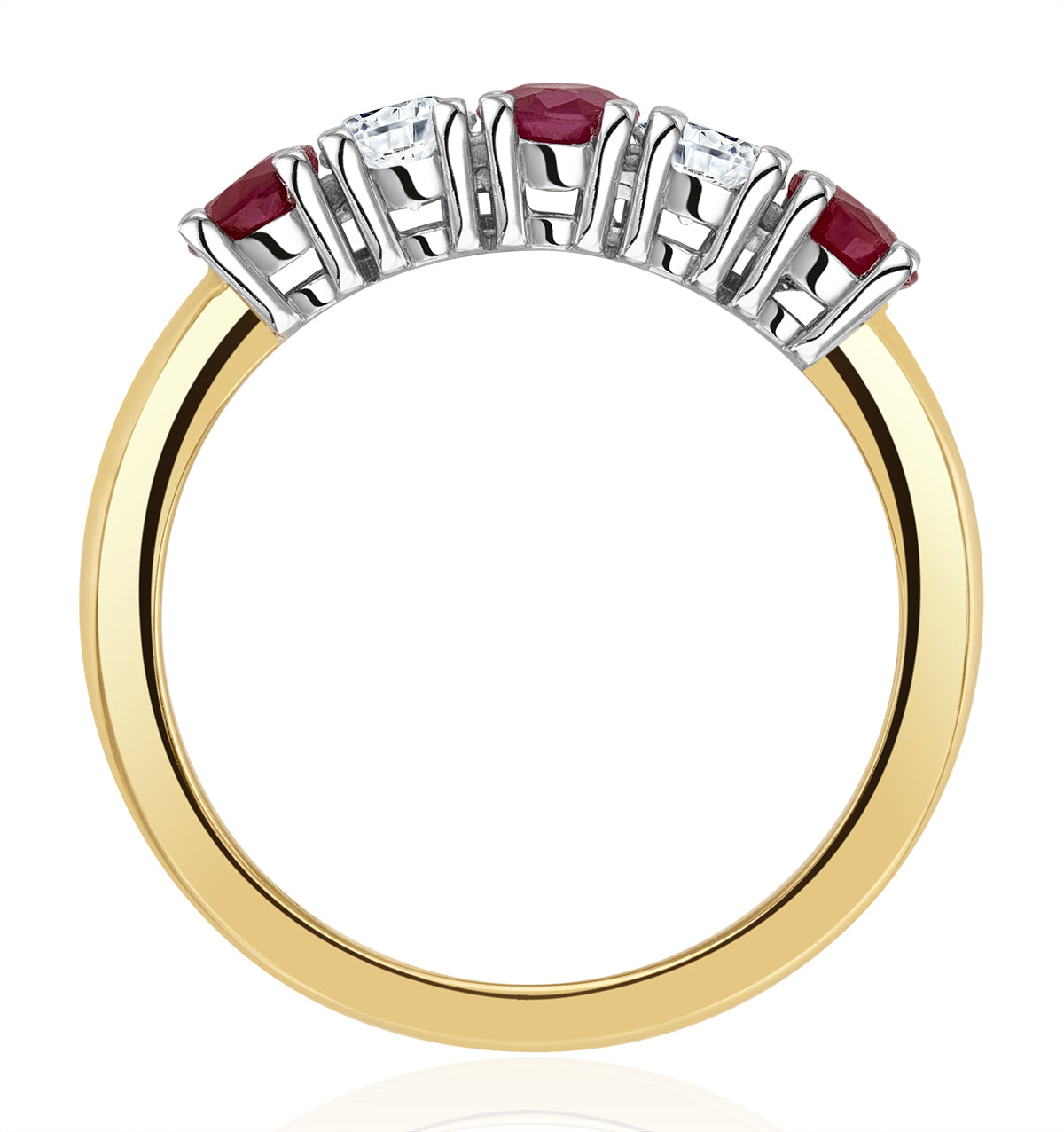 Ruby 0.75CT and Diamond Ring 0.40CT 18K Gold FT26