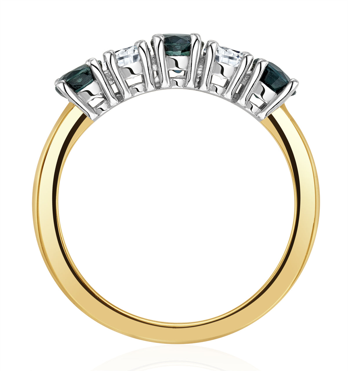 Sapphire 0.90CT and Diamond Ring 0.40CT 18K Gold FT26