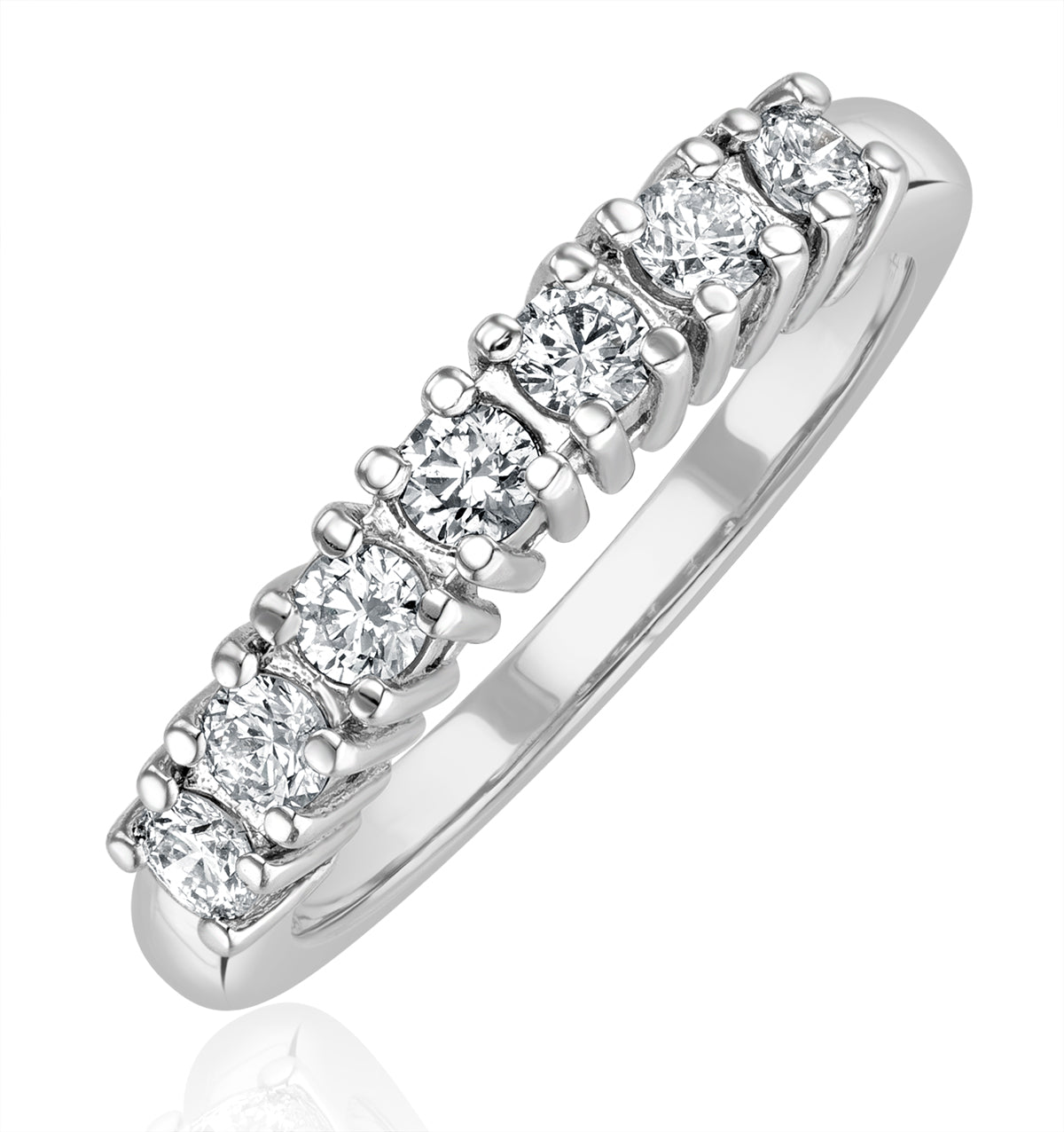 Chloe 18K White Gold 7 Stone Eternity Ring 0.30CT PK