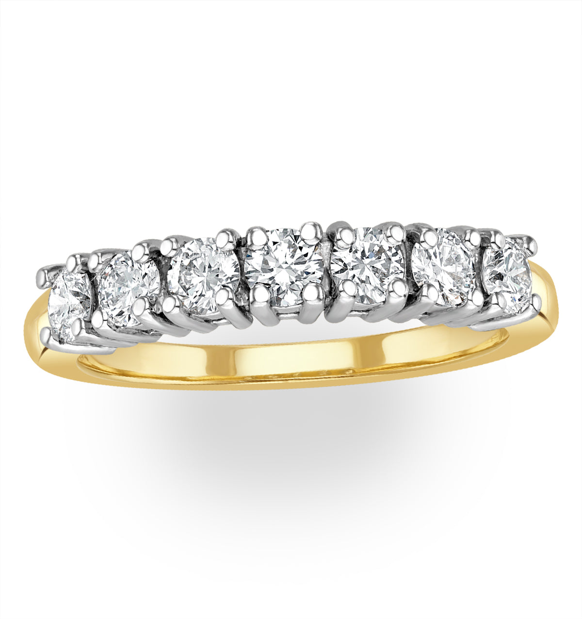 Chloe 18K Gold 7 Stone Diamond Eternity Ring 0.75CT H/SI