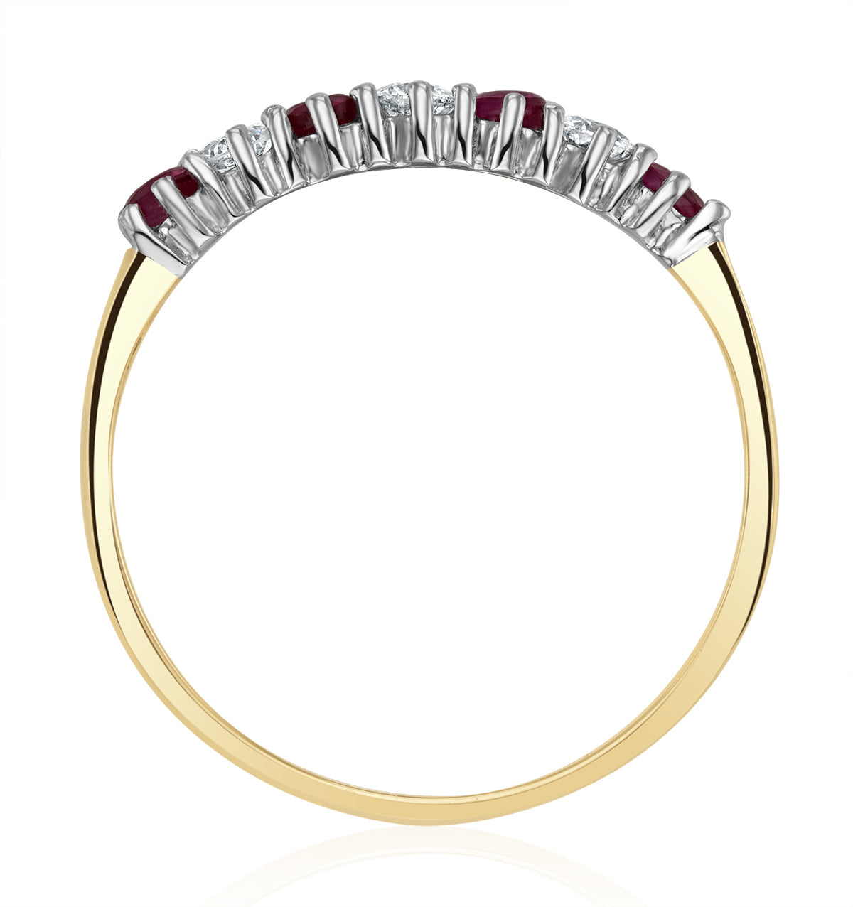 Ruby 0.30ct And Diamond 9K Gold Ring