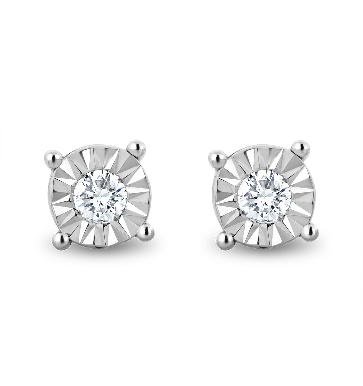 Lab Studs Earrings 5mm 0.10ct H Si 925