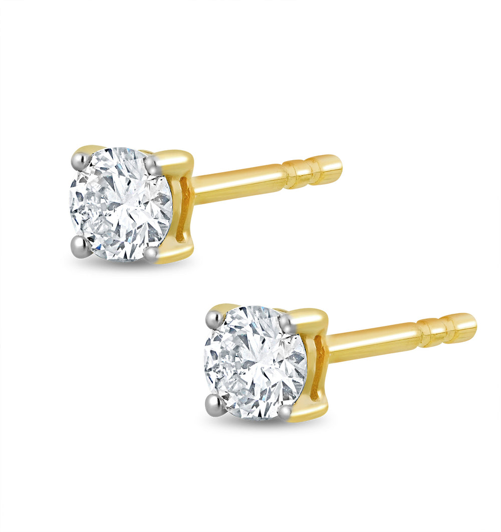 Lab Diamond Studs Earrings 0.10ct H/Si Quality in 9K Gold - 2.4mm