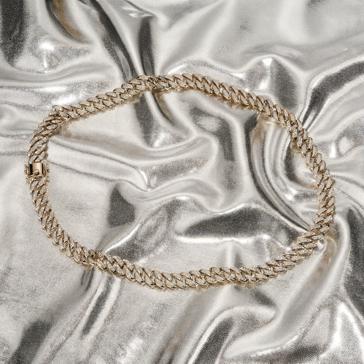 21 Inch Havana Cuban Lab Diamond Necklace 3.00ct Set in 18K Gold Vermeil