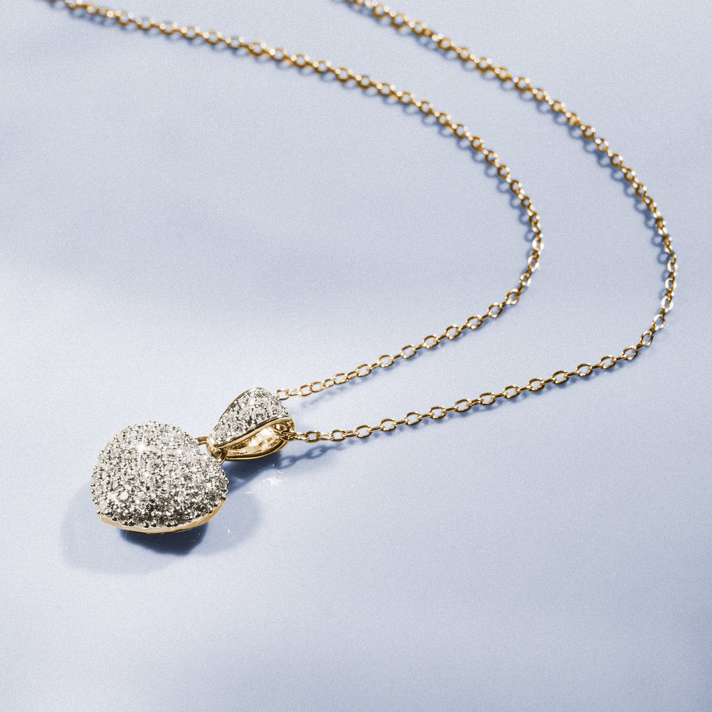 Heart Lab Diamond Necklace 0.50ct in 18K Gold Vermeil