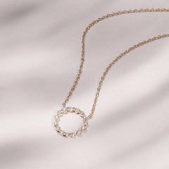 Lab Diamond Eternal Glow Circles Necklace 0.35ct in 18K Gold Vermeil