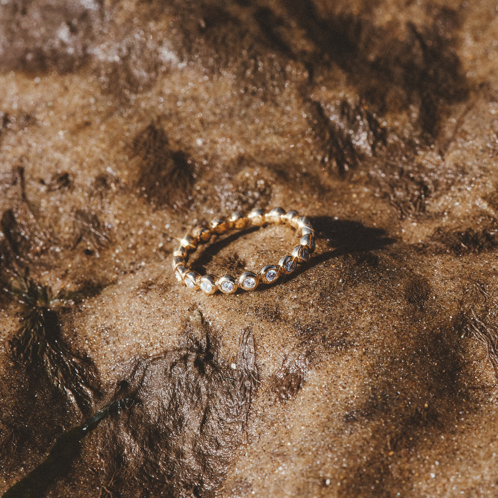 Lab Diamond Rubover Eternity Ring 0.33ct in 9K Gold