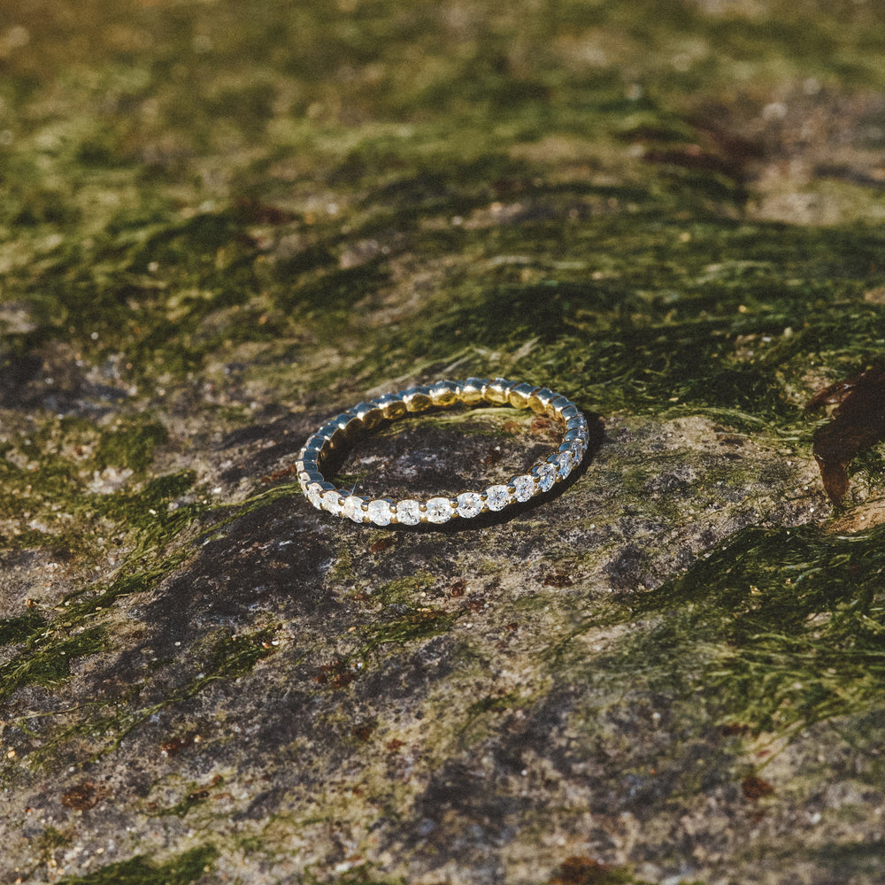 Chloe Lab Diamond 1.00ct Eternity Ring F/VS in 18K Gold Vermeil