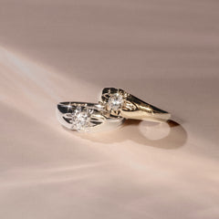 Lab Diamond Signet Ring 0.25ct Round Cut in 925 Silver