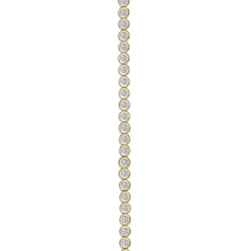 Diamond Tennis Bracelet Rub Over Style 1.00ct 9K Gold