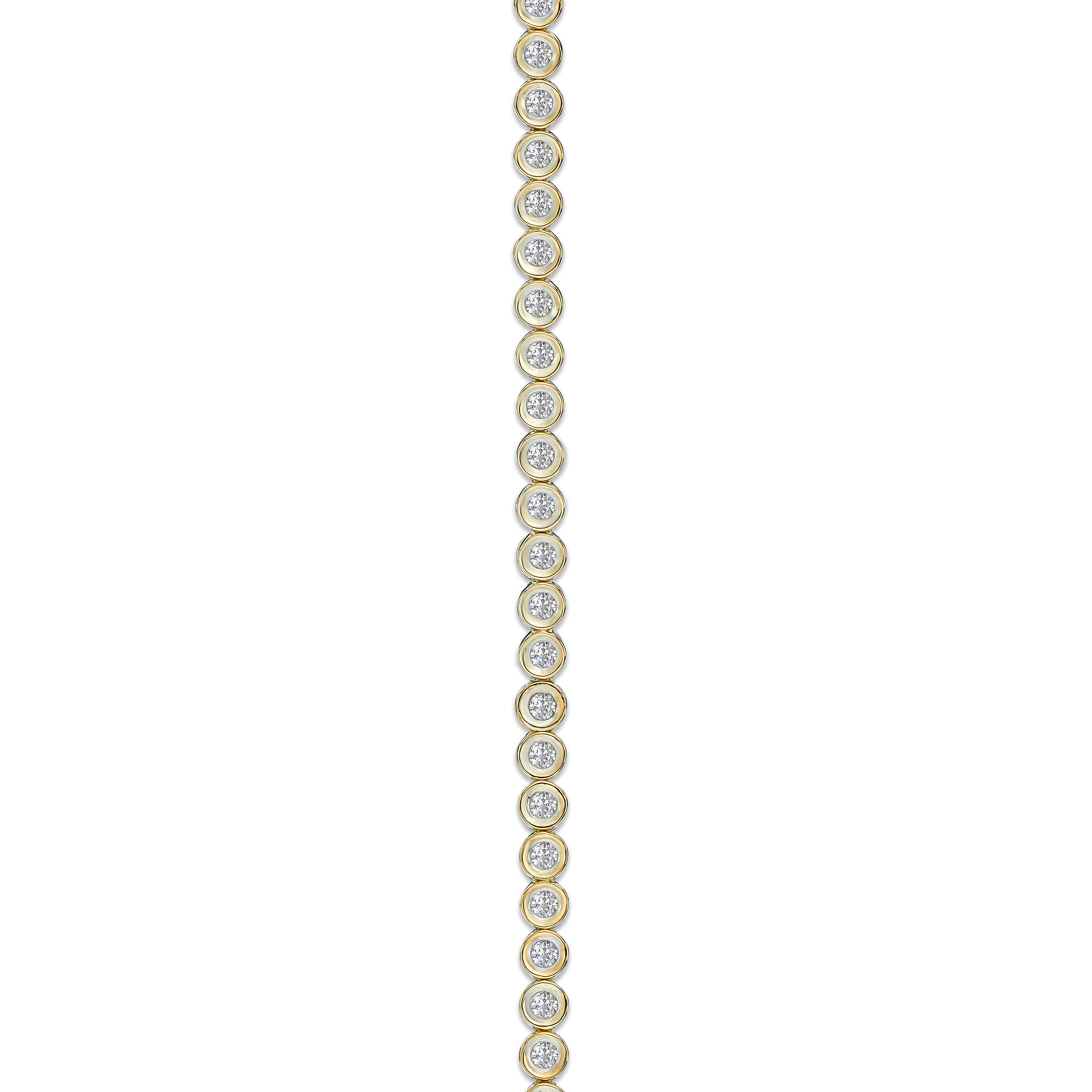 Diamond Tennis Bracelet Rub Over Style 1.00ct 9K Gold