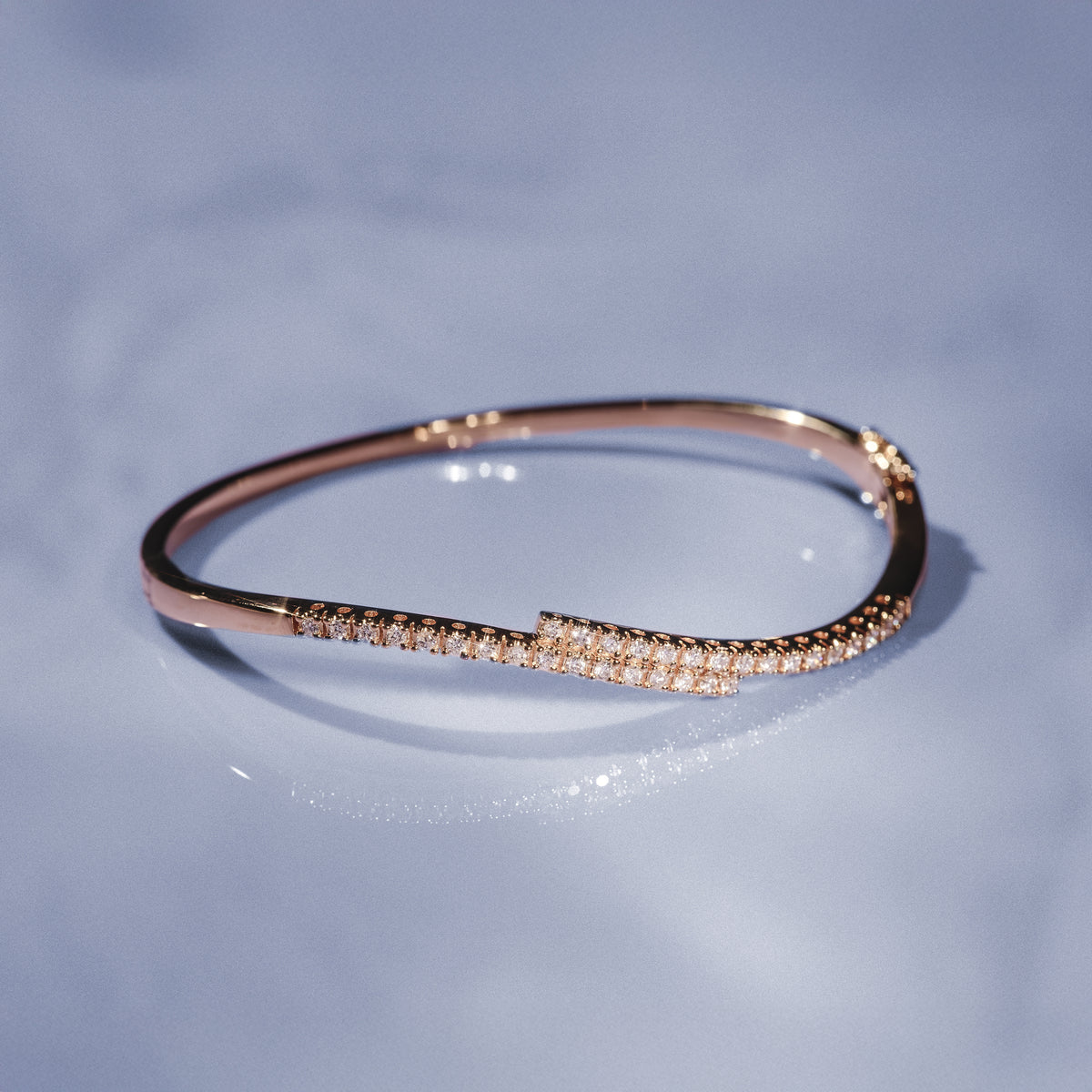 Lab Diamond Bangle 0.50ct in 18K Gold Vermeil