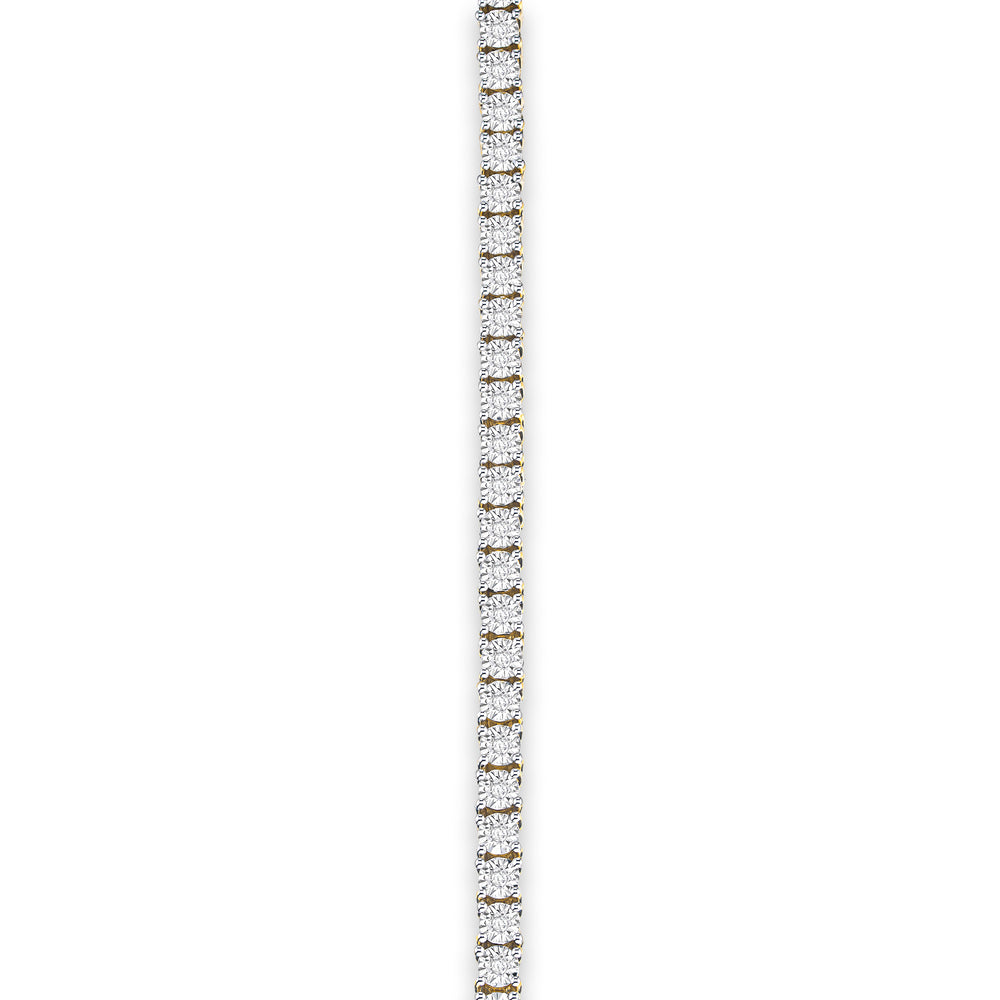 Brilliance 18K Gold Vermeil Lab Diamond Set 0.57ct Tennis Bracelet