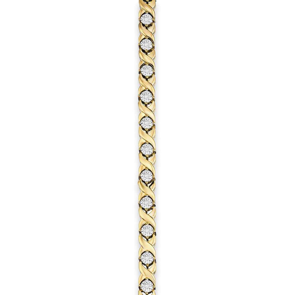 Diamond Kisses Bracelet With 0.05ct Set in 18K Gold Vermeil