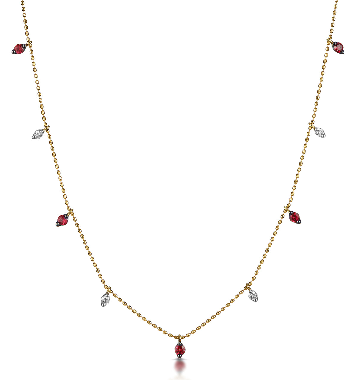 Ruby and Diamond Necklace in 18K Gold - Vivara Collection