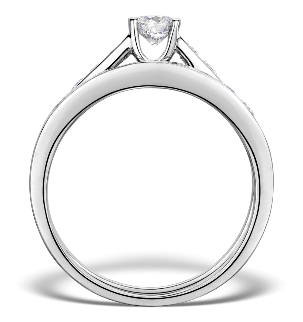 Matching Diamond Engagement and Wedding Ring 0.88ct 18K Gold