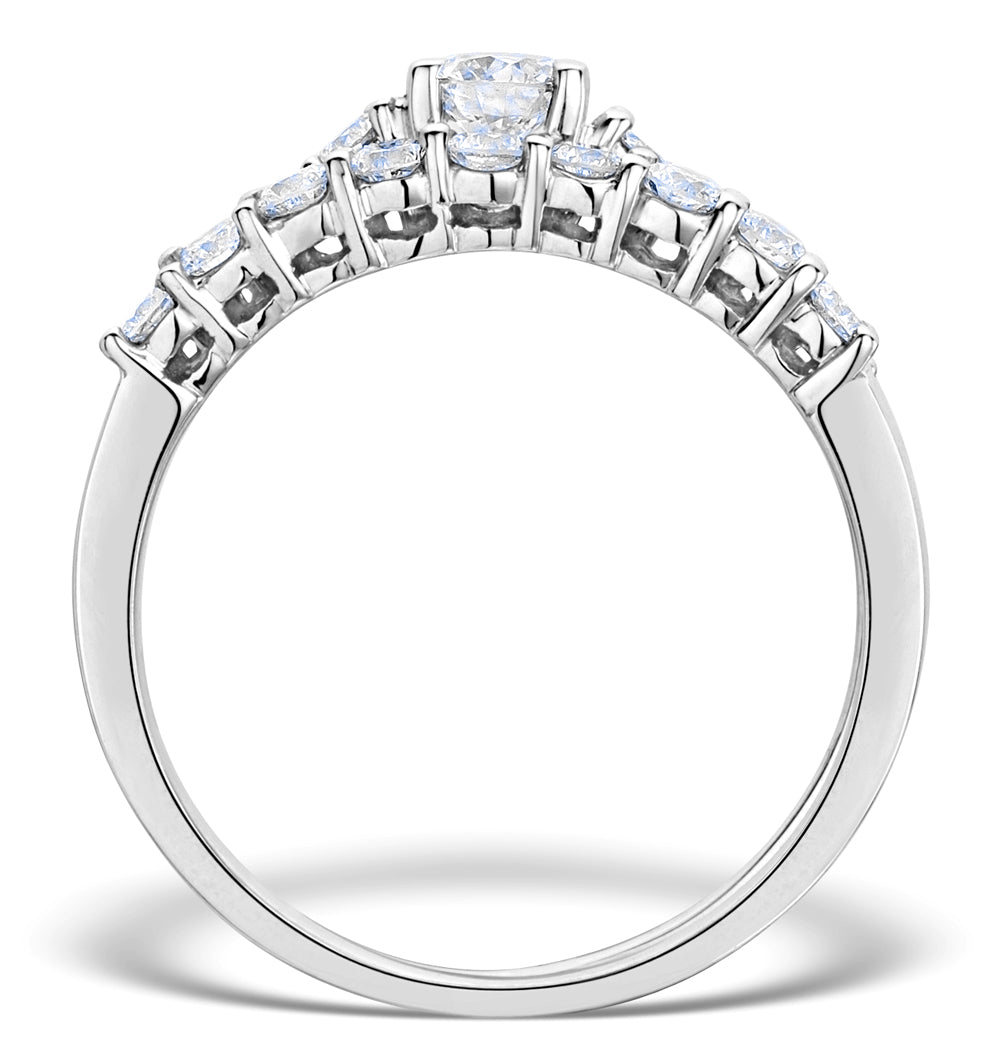 Matching Diamond Engagement and Wedding Ring 0.96ct 18K Gold