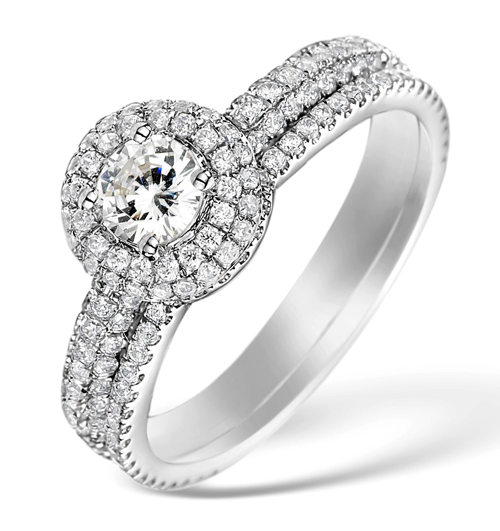 Matching Lab Diamond Engagement - Wedding Ring 1.50ct VS1 18K White Gold