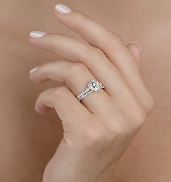 Matching Lab Diamond Engagement - Wedding Ring 1.50ct VS1 18K White Gold