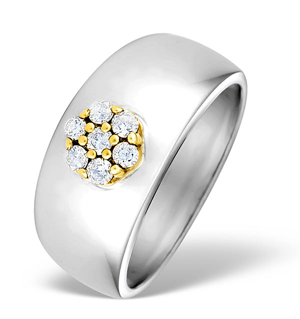 9K White Gold Diamond Pave Set Ring - E3667