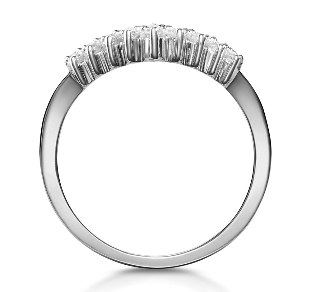 Lab Diamond Wishbone Ring 0.45ct in 9K White Gold