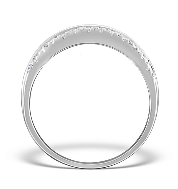 Sapphire 0.16ct And Diamond 0.16ct 9K White Gold Ring