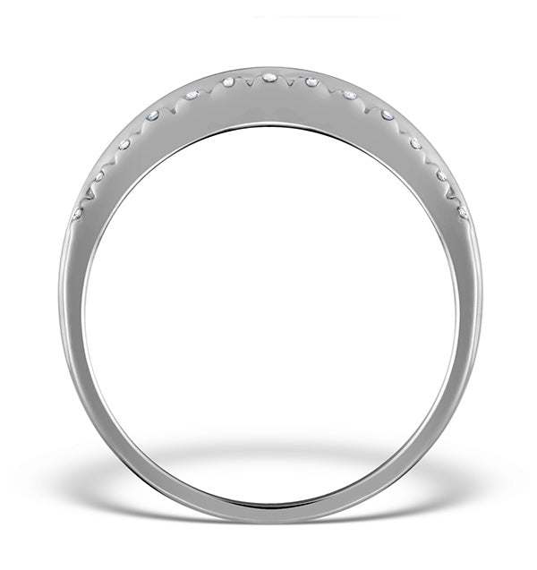Emerald and Diamond Eternity Ring 0.56ct in 9K White Gold