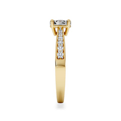 Masami Diamond Engagement Ring 0.20ct Pave Set in 9K Yellow Gold