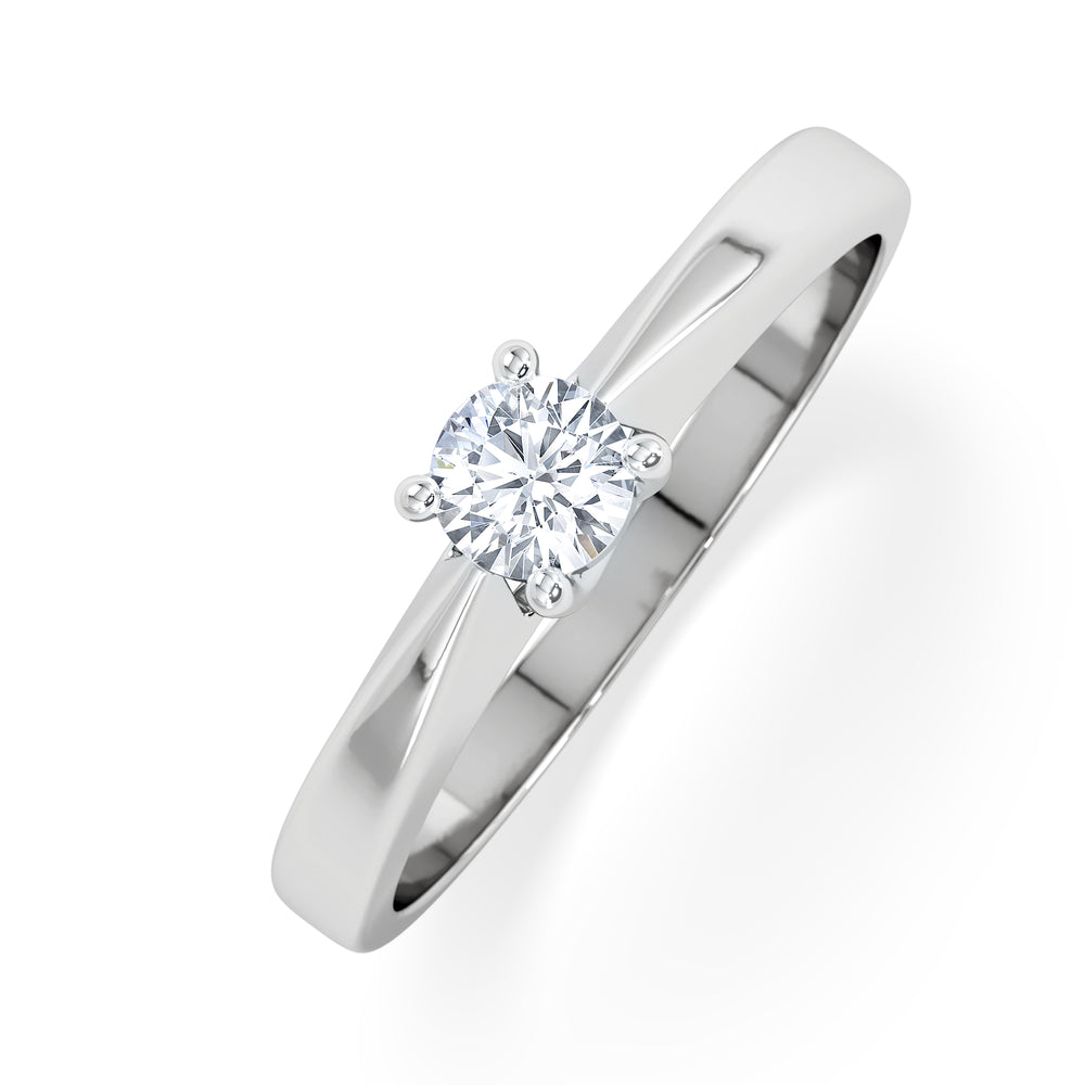 Naomi Lab Diamond Engagement Ring 0.25ct H/Si 9K White Gold