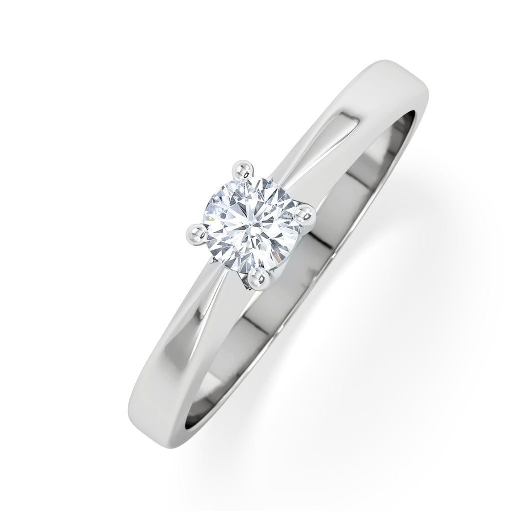 Naomi Lab Diamond Engagement Ring 0.25ct H/Si 9K White Gold