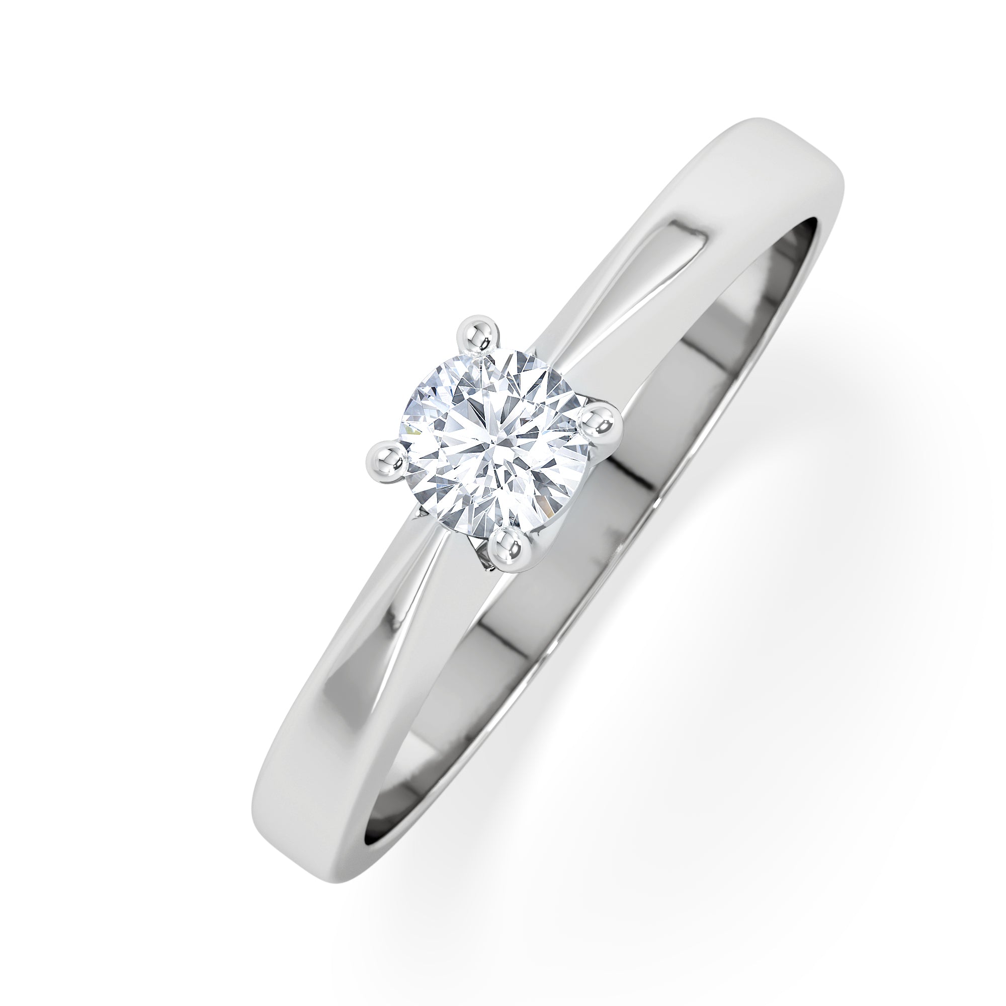 Naomi Lab Engagement Ring 0.25ct H Si 9K White Gold