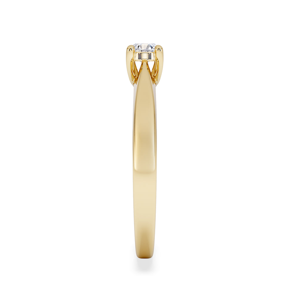Naomi Lab Diamond Engagement Ring 0.25ct H/Si in 18K Gold Vermeil
